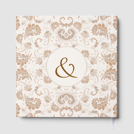 Paisley in Beige Esthetische Modern Tan Brown Init Gastenboek (Achterkant)