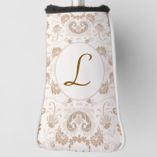Paisley in Beige Esthetische Modern Tan Brown Init Golfheadcover