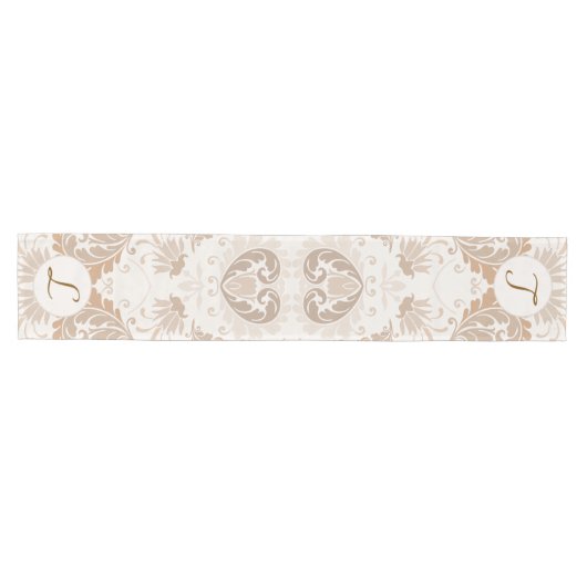 Paisley in Beige Esthetische Modern Tan Brown Init Medium Tafelloper (Horizontaal)