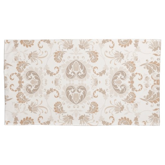 Paisley in Beige Esthetische Modern Tan Brown Kussensloop (Voorkant-Links)