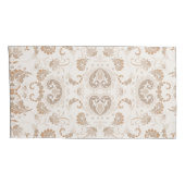 Paisley in Beige Esthetische Modern Tan Brown Kussensloop (Achterkant-Rechts)
