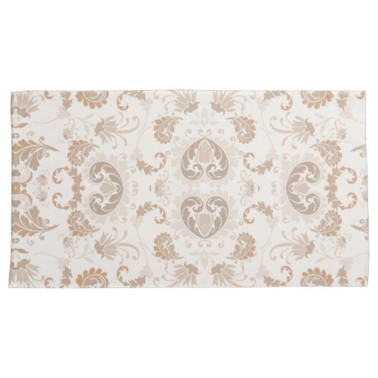 Paisley in Beige Esthetische Modern Tan Brown Kussensloop (Voorkant-Rechts)