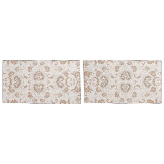 Paisley in Beige Esthetische Modern Tan Brown Kussensloop (Achterkant-Set)