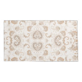 Paisley in Beige Esthetische Modern Tan Brown Kussensloop (Achterkant-Links)