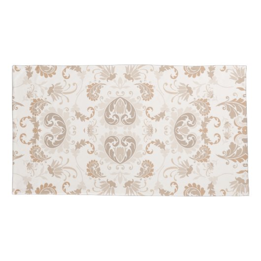 Paisley in Beige Esthetische Modern Tan Brown Kussensloop (Achterkant-Links)
