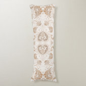 Paisley in Beige Esthetische Modern Tan Brown Lichaamskussen (Voorkant Verticaal)