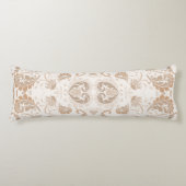 Paisley in Beige Esthetische Modern Tan Brown Lichaamskussen (Voorkant)