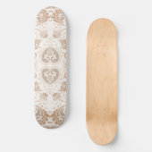 Paisley in Beige Esthetische Modern Tan Brown Persoonlijk Skateboard (Voorkant)