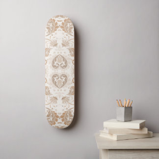 Paisley in Beige Esthetische Modern Tan Brown Persoonlijk Skateboard