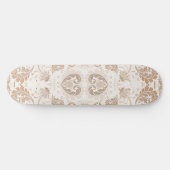 Paisley in Beige Esthetische Modern Tan Brown Persoonlijk Skateboard (Horizontaal)