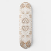 Paisley in Beige Esthetische Modern Tan Brown Persoonlijk Skateboard (Voorkant)