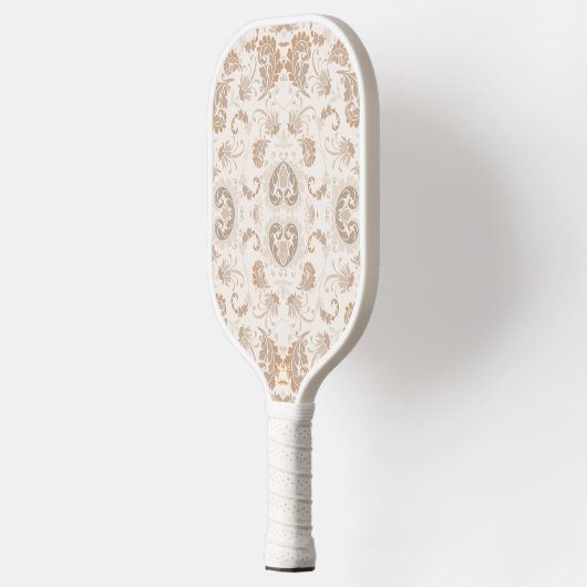 Paisley in Beige Esthetische Modern Tan Brown Pickleball Paddle (Links)