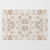 Paisley in Beige Esthetische Modern Tan Brown Raamsticker (Vel)