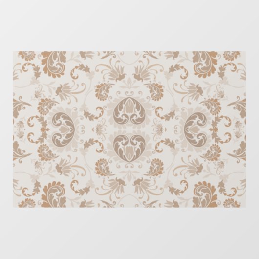 Paisley in Beige Esthetische Modern Tan Brown Raamsticker (Vel)
