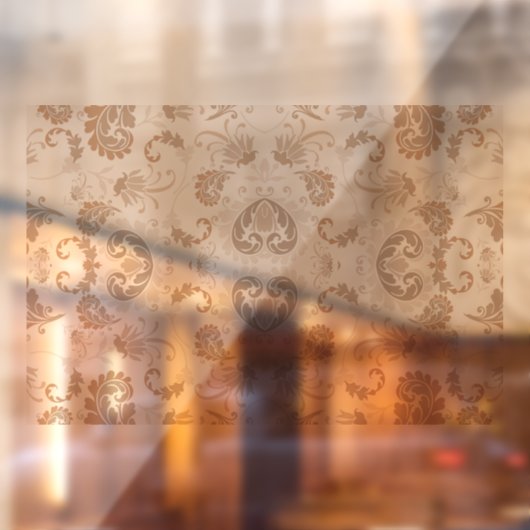 Paisley in Beige Esthetische Modern Tan Brown Raamsticker (Vel 2)