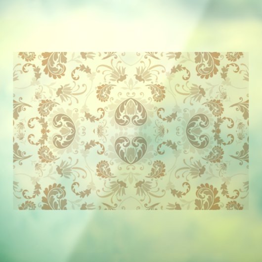 Paisley in Beige Esthetische Modern Tan Brown Raamsticker (Vel 3)