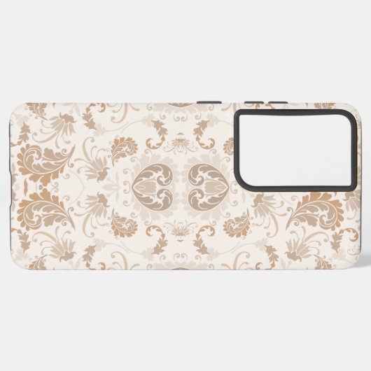 Paisley in Beige Esthetische Modern Tan Brown Samsung Galaxy Hoesje (Linkerkant)