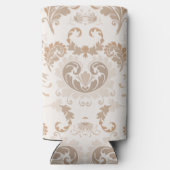 Paisley in Beige Esthetische Modern Tan Brown Seltzer Blikjeskoeler (Achterkant)