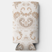 Paisley in Beige Esthetische Modern Tan Brown Seltzer Blikjeskoeler (Voorkant)
