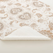 Paisley in Beige Esthetische Modern Tan Brown Sherpa Deken (3/4)