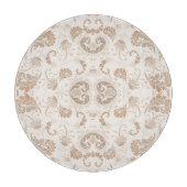 Paisley in Beige Esthetische Modern Tan Brown Snijplank (Voorkant)