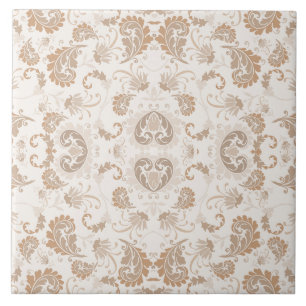 Paisley in Beige Esthetische Modern Tan Brown Tegeltje
