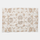 Paisley in Beige Esthetische Modern Tan Brown Theedoek (Horizontaal)