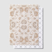 Paisley in Beige Esthetische Modern Tan Brown Vellum Uitnodigingen (Offset (Uitnodiging))