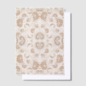 Paisley in Beige Esthetische Modern Tan Brown Vellum Uitnodigingen (Offset)