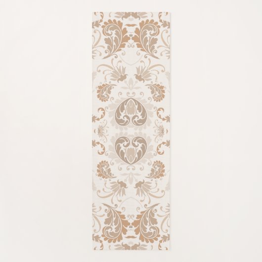 Paisley in Beige Esthetische Modern Tan Brown Yogamat (Voorkant)