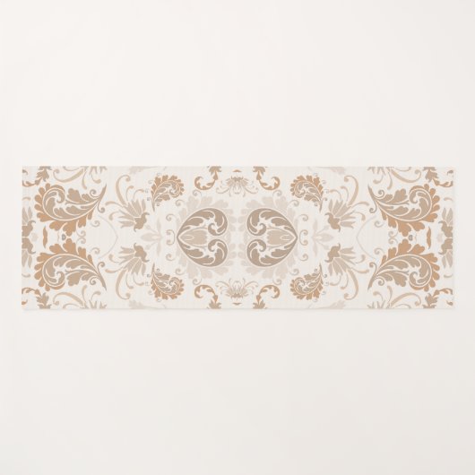 Paisley in Beige Esthetische Modern Tan Brown Yogamat (Voorkant (horizontaal))