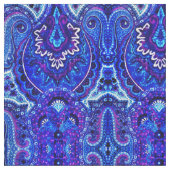 Paisley in blauw stof (Close Up)