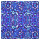 Paisley in blauw stof (Swatch)