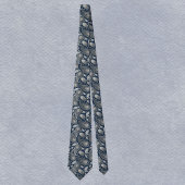 Paisley in marineblauw en elegant zilver stropdas