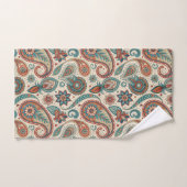  Paisley in rode Blauwgroen crème Bad Handdoek (Handdoek)