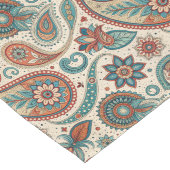  Paisley in rode Blauwgroen crème Lange Tafelloper (Hoek)