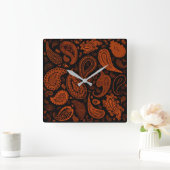 Paisley in Rust door Julie Everhart Vierkante Klok (Huis)