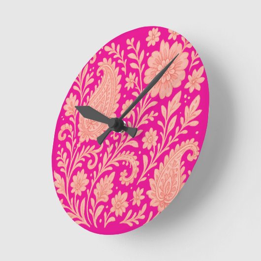Paisley India Print Design Ronde Klok (Hoek)