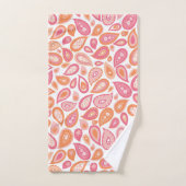 Paisley Jane Pink Oranje girly Bad Handdoek (Handdoek)