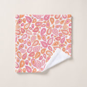 Paisley Jane Pink Oranje girly Bad Handdoek (Wasdoekje)
