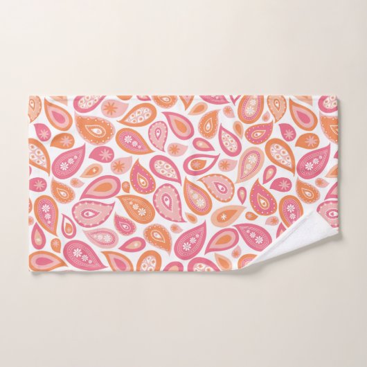 Paisley Jane Pink Oranje girly Bad Handdoek (Handdoek)