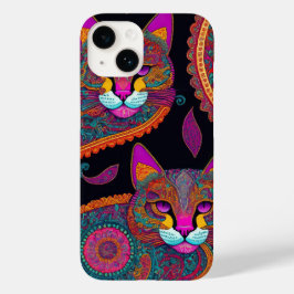 Paisley Katten Case-Mate iPhone 14 Hoesje