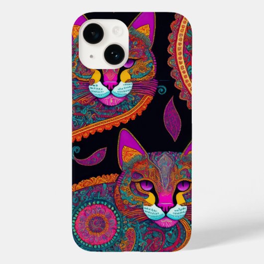 Paisley Katten Case-Mate iPhone Case (Achterkant)