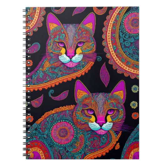 Paisley Katten Notitieboek (Voorkant)
