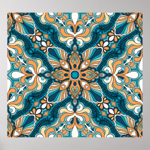  paisley kerchief: oosterse print. poster