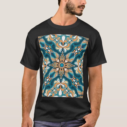 paisley kerchief: oosterse print. t-shirt (Voorkant)