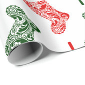 Paisley-kerstkousen Cadeaupapier (Rol Hoek)