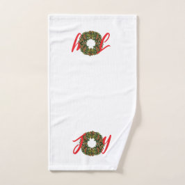 Paisley Kerstkrans JOY Kerstmis Handdoek