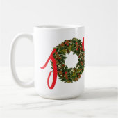 Paisley Kerstkrans JOY Kerstmis Koffiemok (Links)