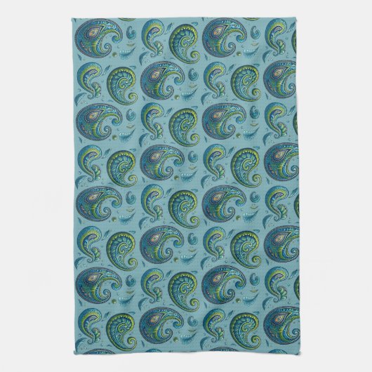 Paisley keukenhanddoek (Verticaal)